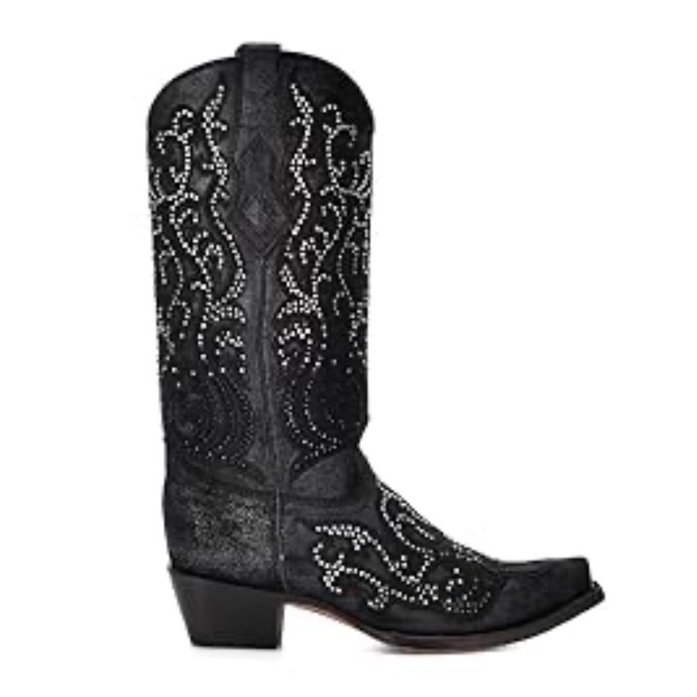 Corral Boots Women's Western Boot, Embellished with Rhinestones,  Black, 7.5 New - Picture 3 of 6